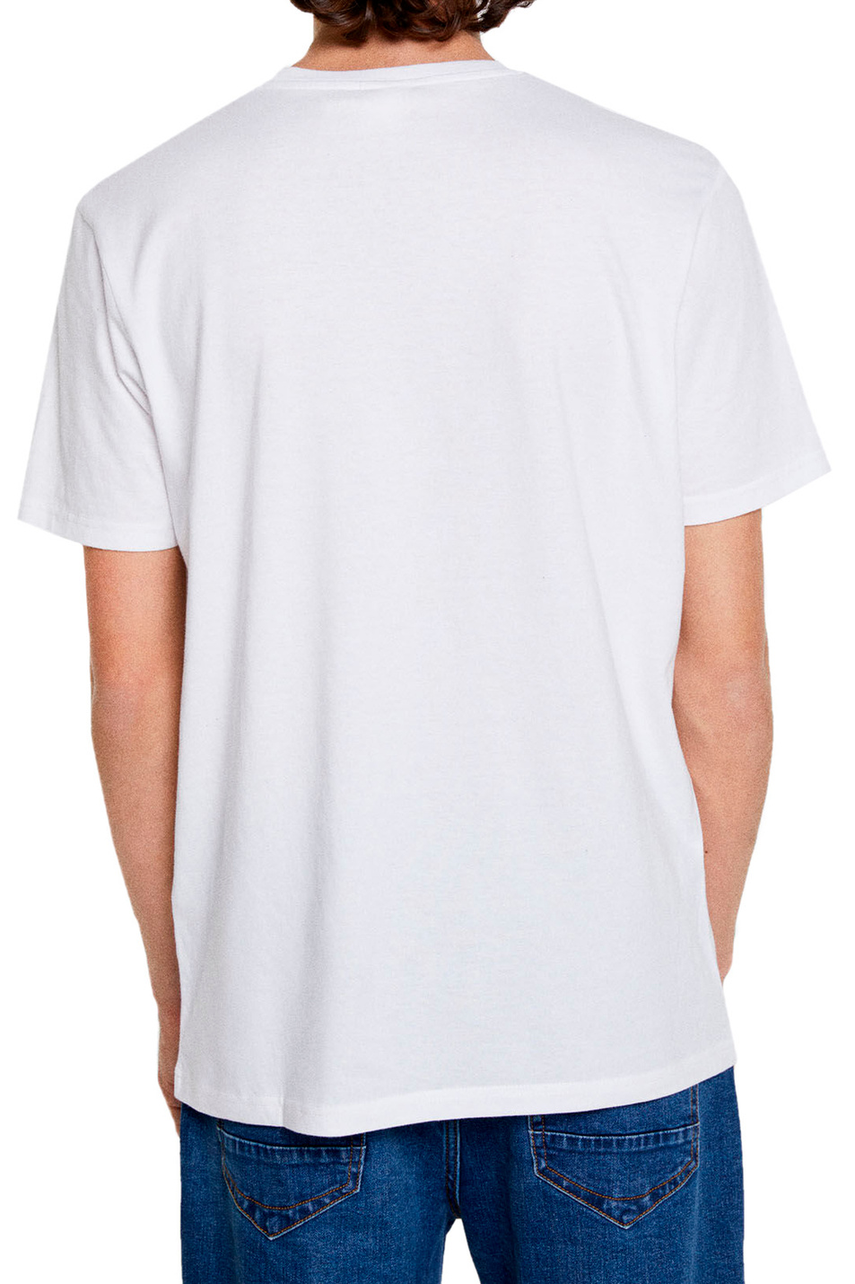 Мужской Springfield Однотонная футболка из натурального хлопка (цвет ), артикул 7122219 | Фото 2