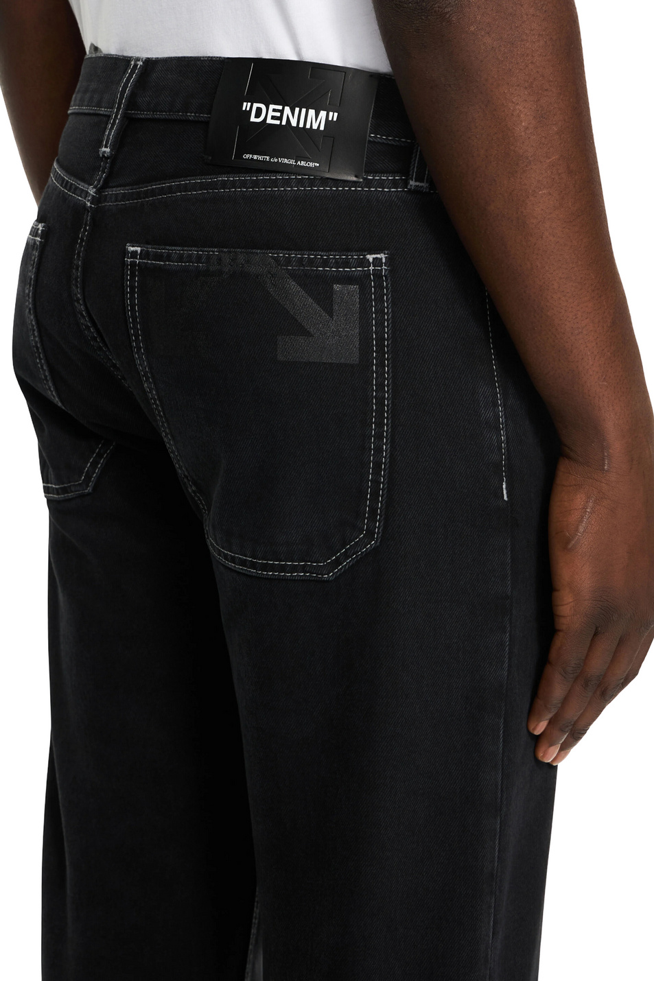 Мужской Off-White Джинсы Half Arrow из хлопка (цвет ), артикул OMYA175S26DEN0010019 | Фото 5