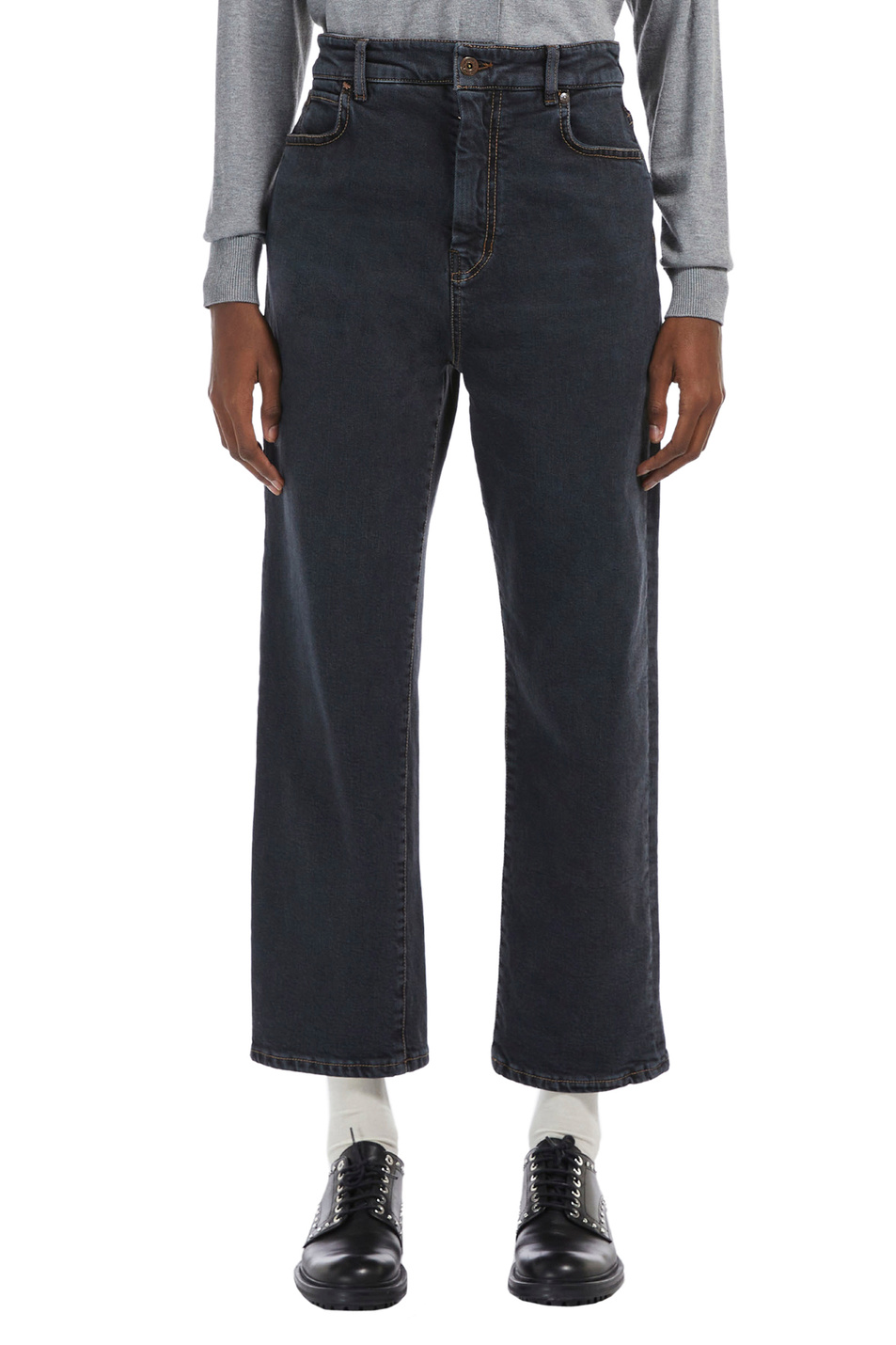 Женский Weekend Max Mara Джинсы ELICA из эластичного хлопкового денима (цвет ), артикул 51860829 | Фото 3