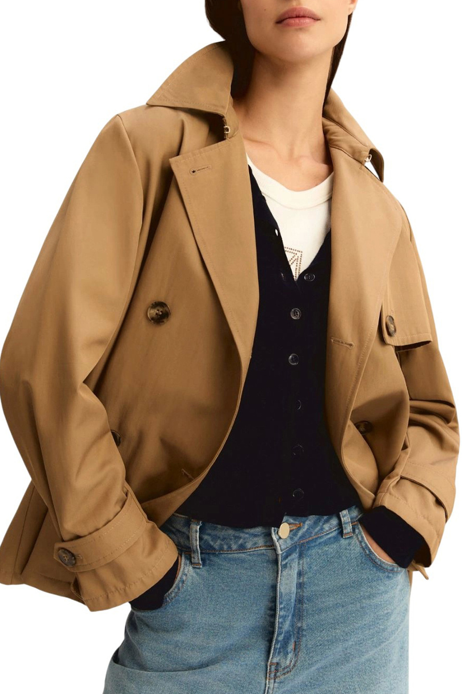 Женский Emme Marella Тренч EMMPELOTA из смесового хлопка (цвет ), артикул 2615021091 | Фото 3