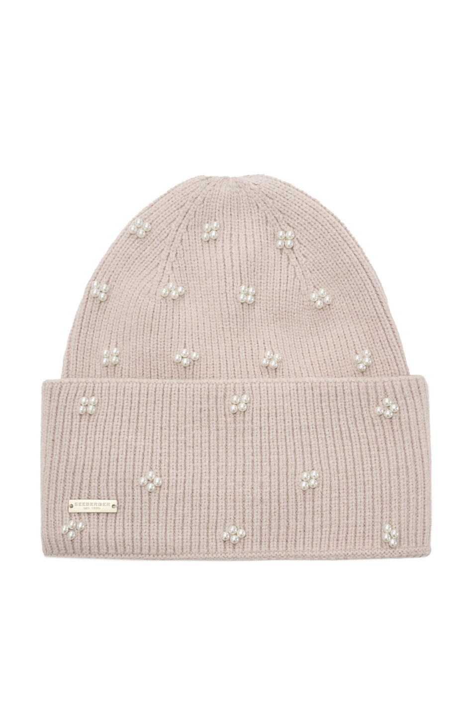 Шапка с жемчужными бусинами|Основной цвет:Бежевый Женский Seeberger Шапка с жемчужными бусинами (цвет ), артикул 019701-00000 | Фото 1