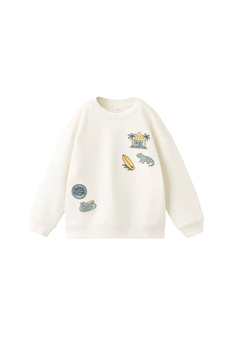 Мальчикам Mango Kids Свитшот MSTICKER из хлопка (цвет ), артикул 27026344 | Фото 1