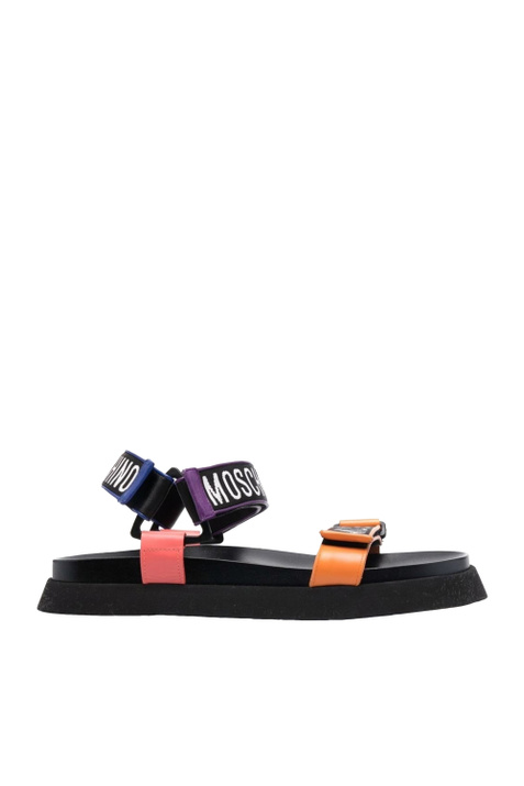 Moschino Сандалии с принтом на ремешках ( цвет), артикул MB16024G1EGP1 | Фото 1