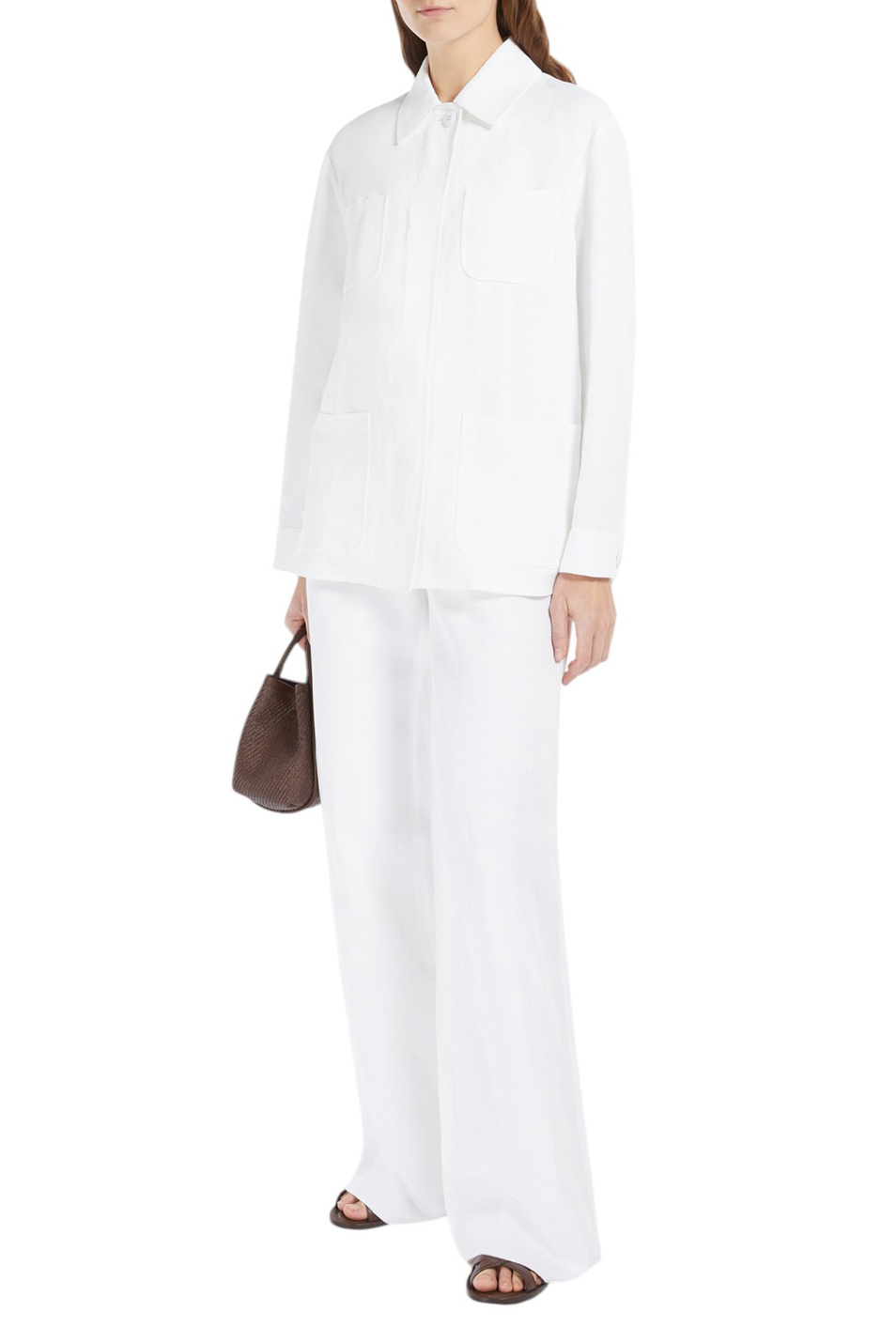 Женский Max Mara Брюки VICARIO из вискозы и льна (цвет ), артикул 2516131062 | Фото 2