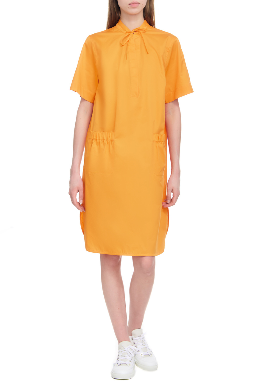 Платье TAJA из эластичного хлопка|Основной цвет:Оранжевый|Артикул:66153390 | Фото 1