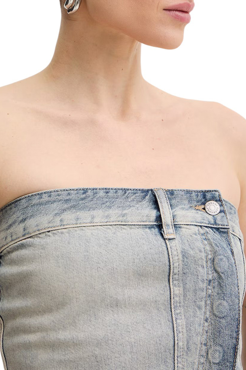 Женский Armani Exchange Топ джинсовый (цвет ), артикул XW002133-AF19656 | Фото 6
