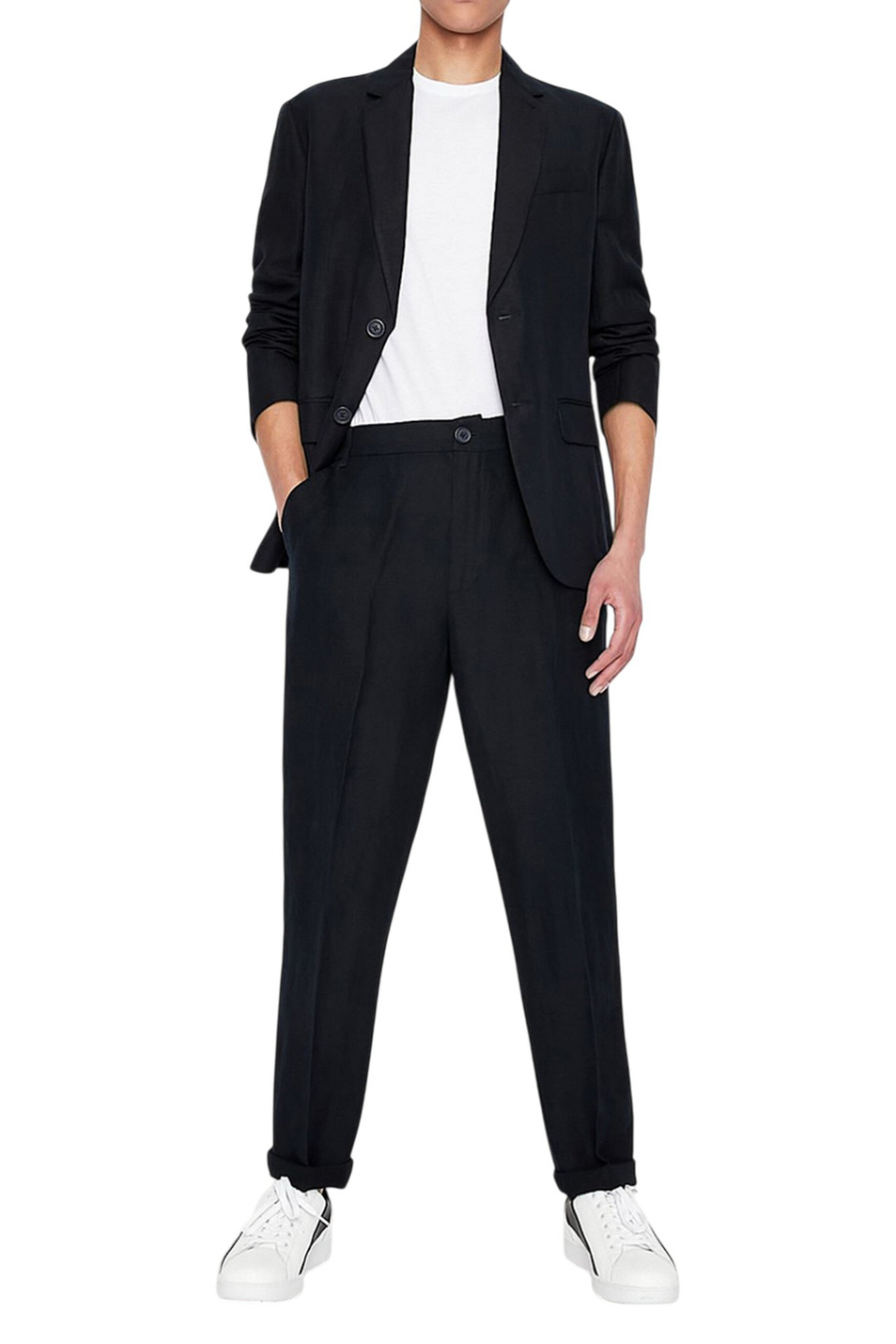 Мужской Armani Exchange Брюки из смесового льна (цвет ), артикул 8NZP15-ZNFNZ | Фото 3