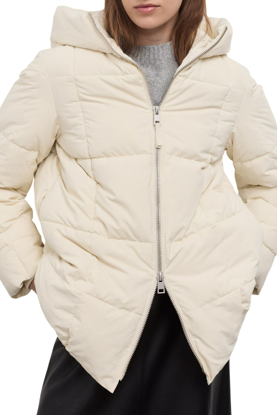 Куртка DONATELO с капюшоном|Основной цвет:Кремовый Женский Mango Куртка DONATELO с капюшоном (цвет ), артикул 17038267 | Фото 3