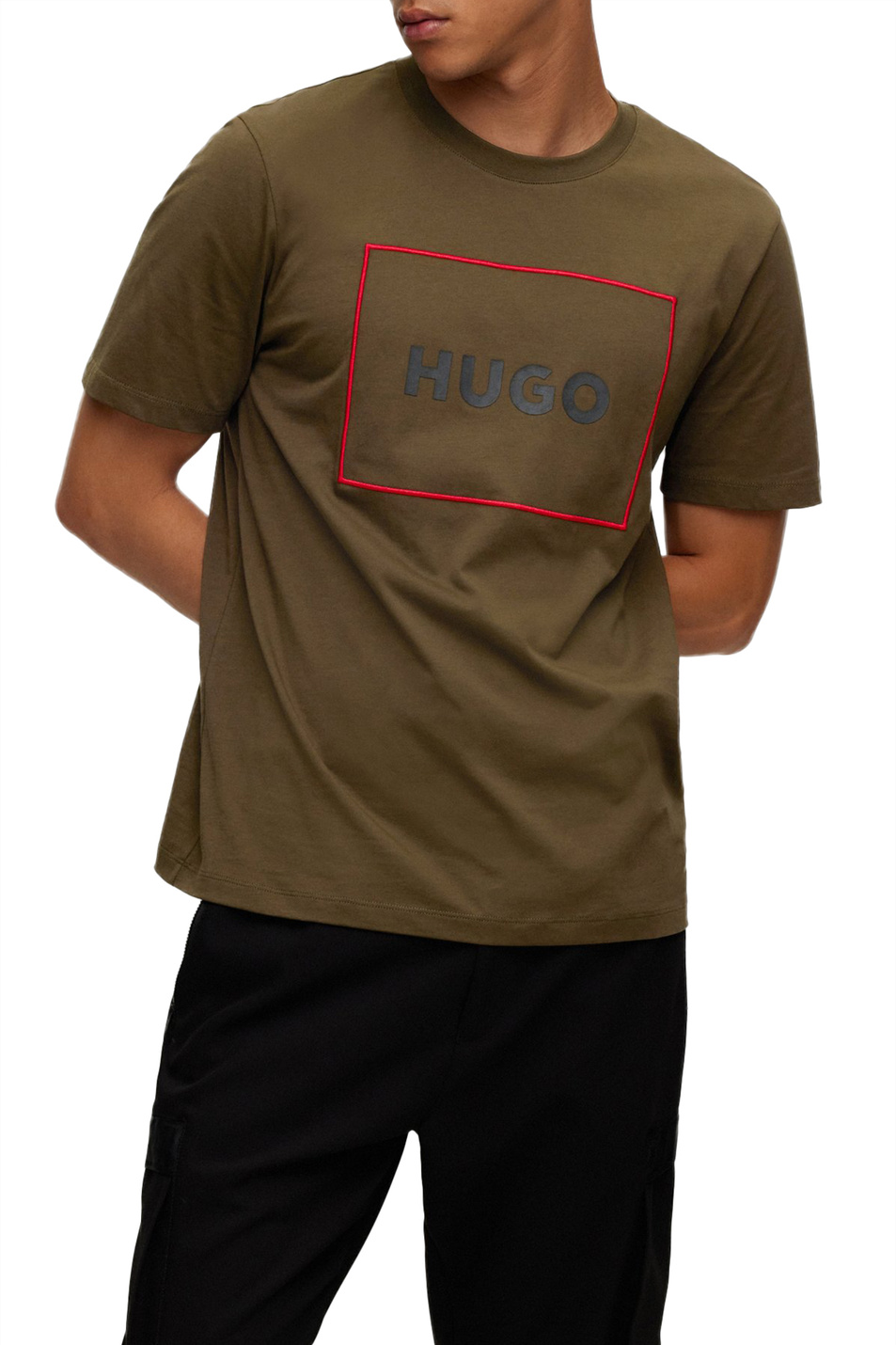 HUGO Футболка из натурального хлопка с логотипом (цвет ), артикул 50475330 | Фото 3