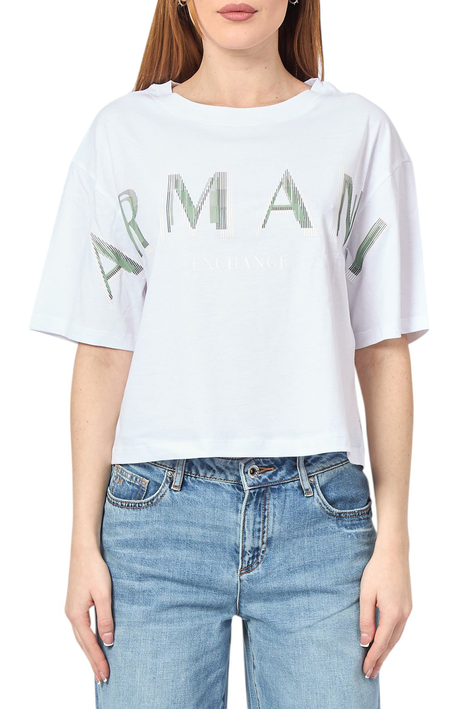 Женский Armani Exchange Футболка с логотипом (цвет ), артикул XW000520-AF10359 | Фото 3
