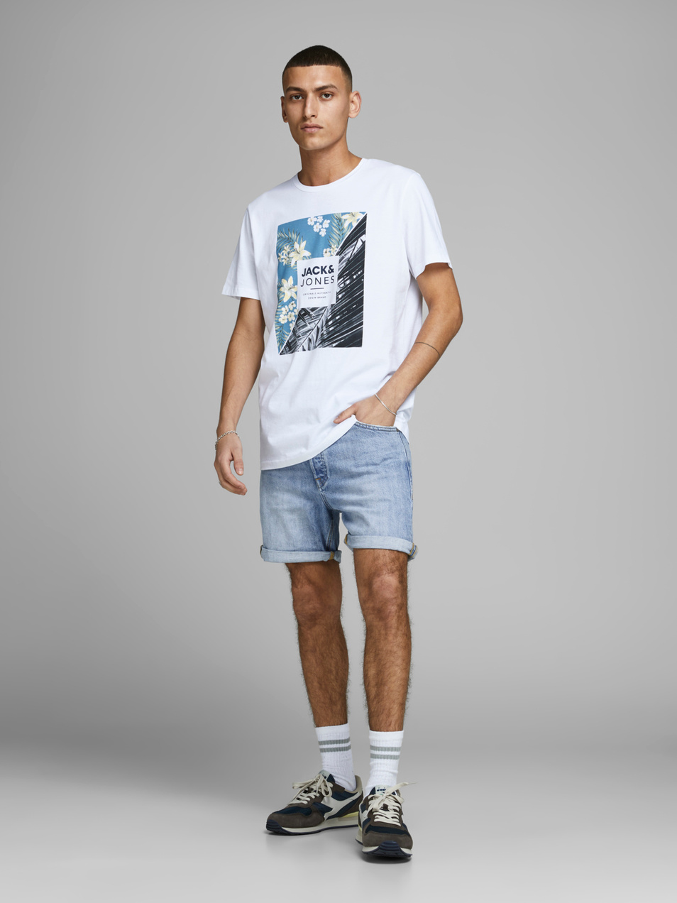 Мужской Jack & Jones Джинсовые шорты CHRIS ORIGINAL (цвет ), артикул 12168445 | Фото 4