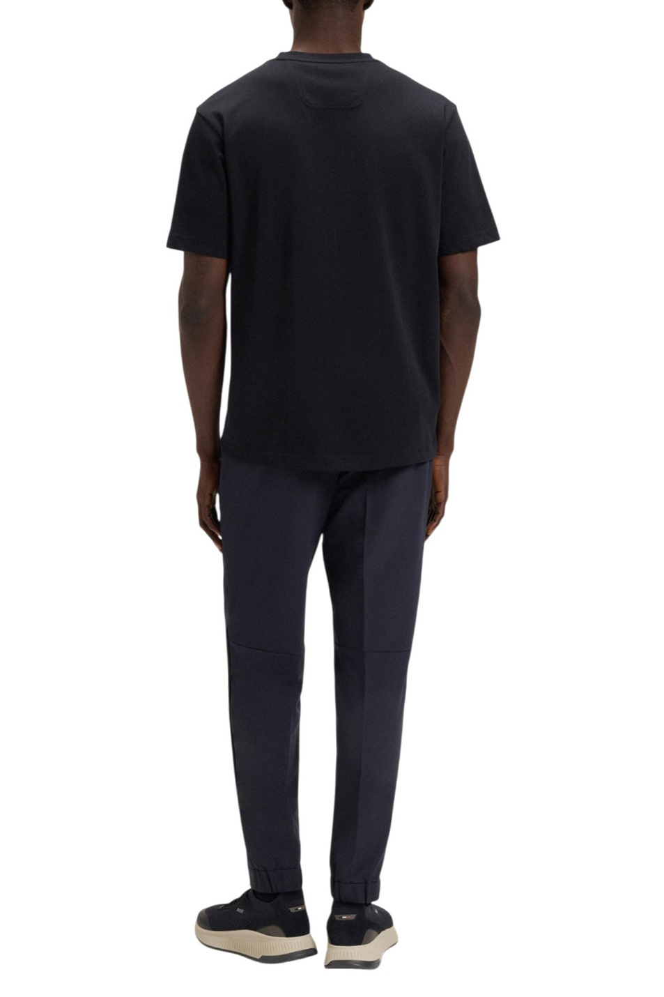 Футболка из хлопка|Основной цвет:Синий Мужской BOSS Футболка из хлопка (цвет ), артикул 50552184 | Фото 4