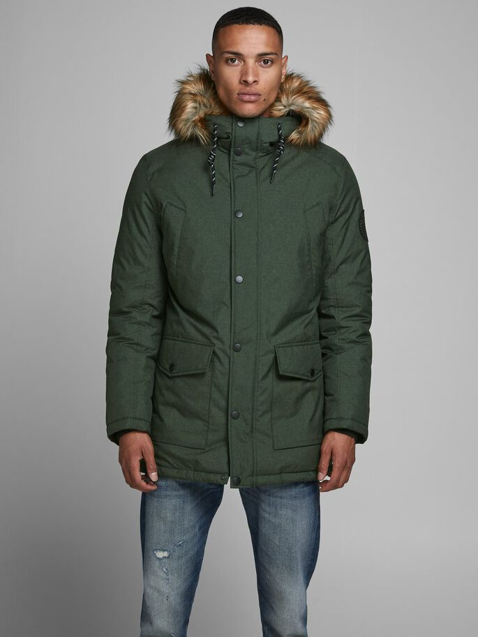 Мужской Jack & Jones Куртка с капюшоном с искусственным мехом (цвет ), артикул 12174383 | Фото 3