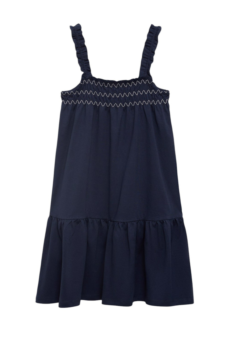 Девочкам Mango Kids Платье AMELIA из хлопка с воланами (цвет ), артикул 87047893 | Фото 1