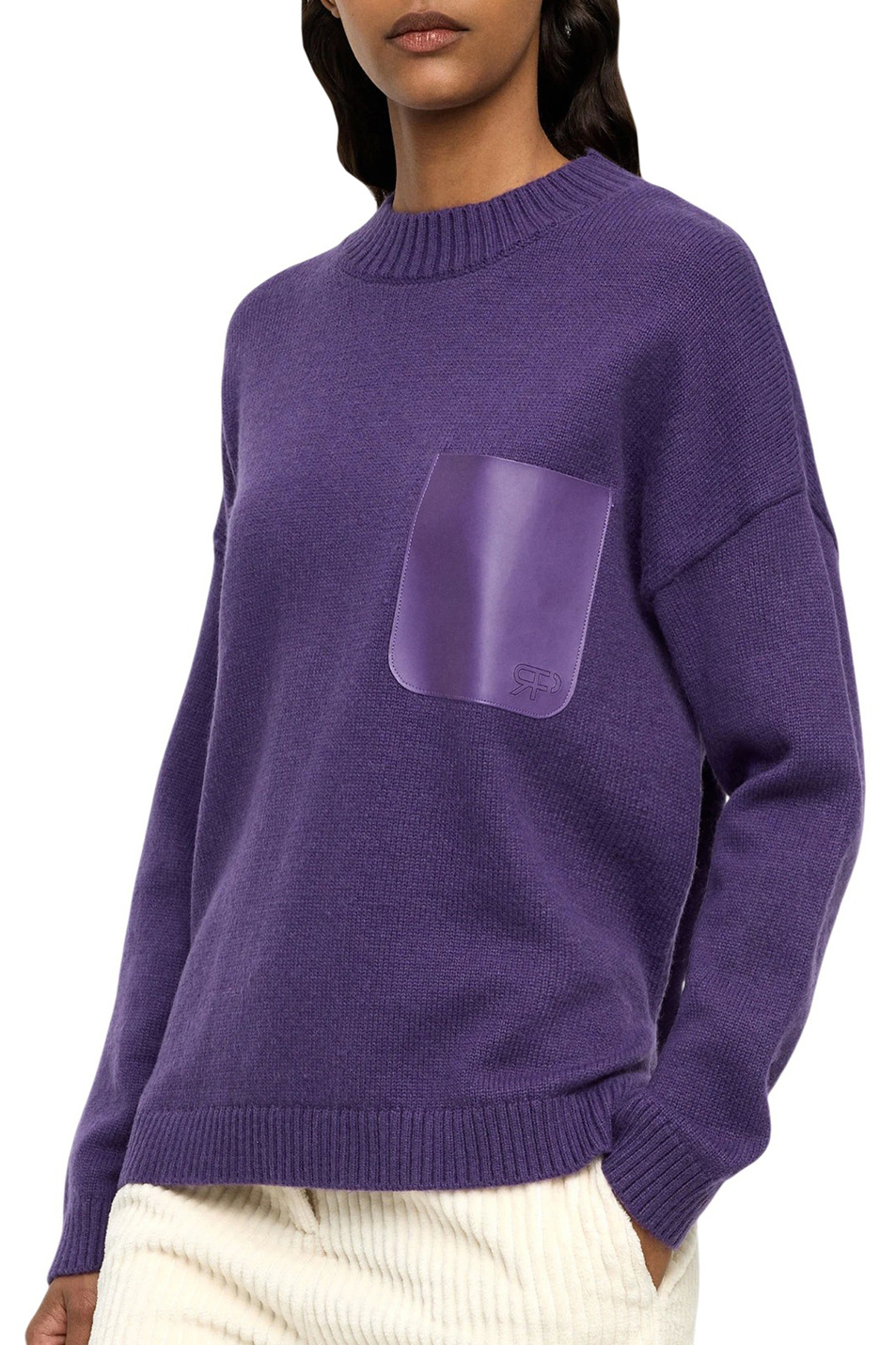 Женский Parfois Джемпер с карманом из кожи (цвет ), артикул 241250 | Фото 3