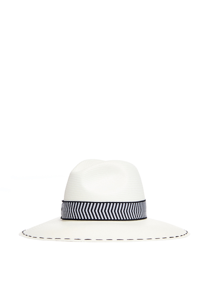 Шляпа соломенная|Основной цвет:Белый|Артикул:233075 | Фото 1