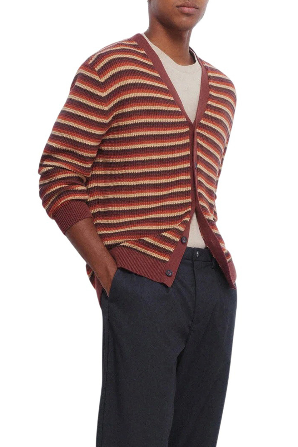 Мужской Springfield Кардиган из натурального хлопка (цвет ), артикул 0232609 | Фото 3