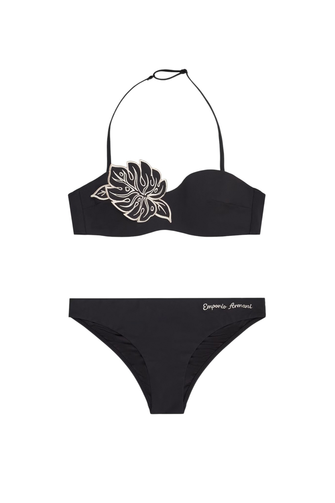 Emporio Armani ❤ женский купальник раздельный с вышивкой