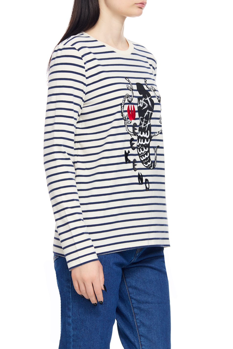 Женский Weekend Max Mara Лонгслив SIAMESE из эластичного хлопка с принтом (цвет ), артикул 2359460433 | Фото 3