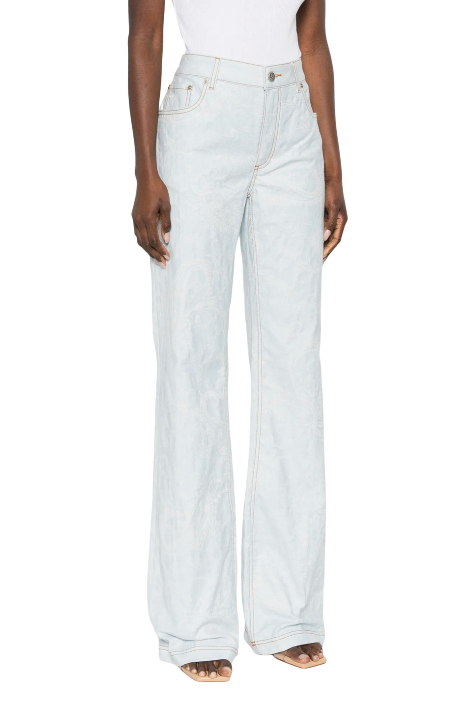 Джинсы с принтом|Основной цвет:Голубой Женский Etro Джинсы с принтом (цвет ), артикул WRNB002999TJEI5S9880 | Фото 3