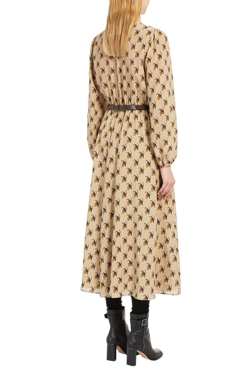 Женский Max Mara Платье OXALIS из шелкового крепдешина с принтом (цвет ), артикул 62260323 | Фото 4