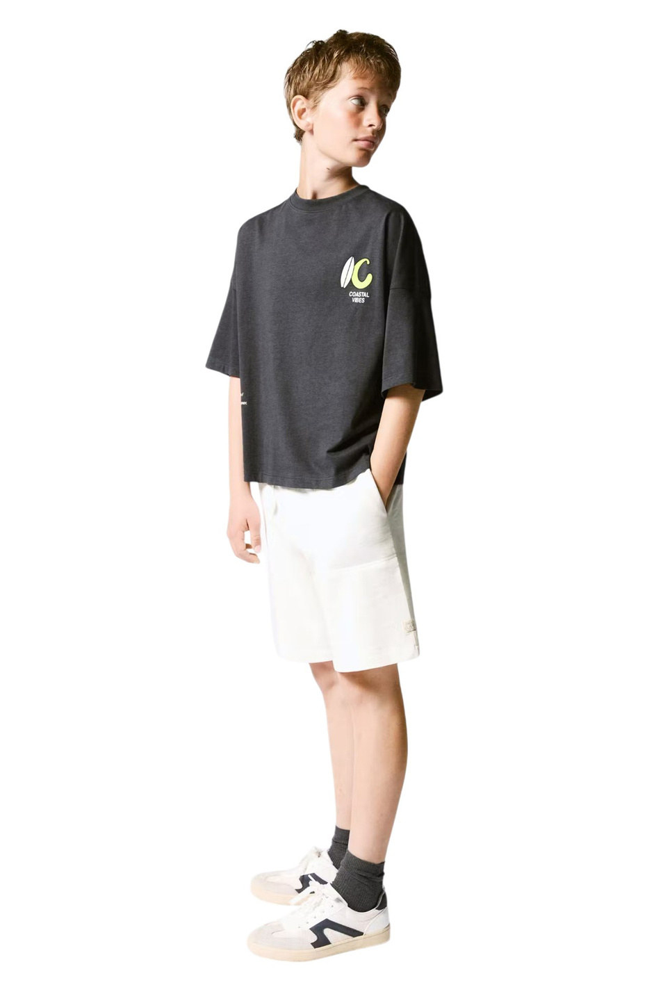Мальчикам Mango Kids Шорты WHITE из хлопка (цвет ), артикул 37061409 | Фото 3