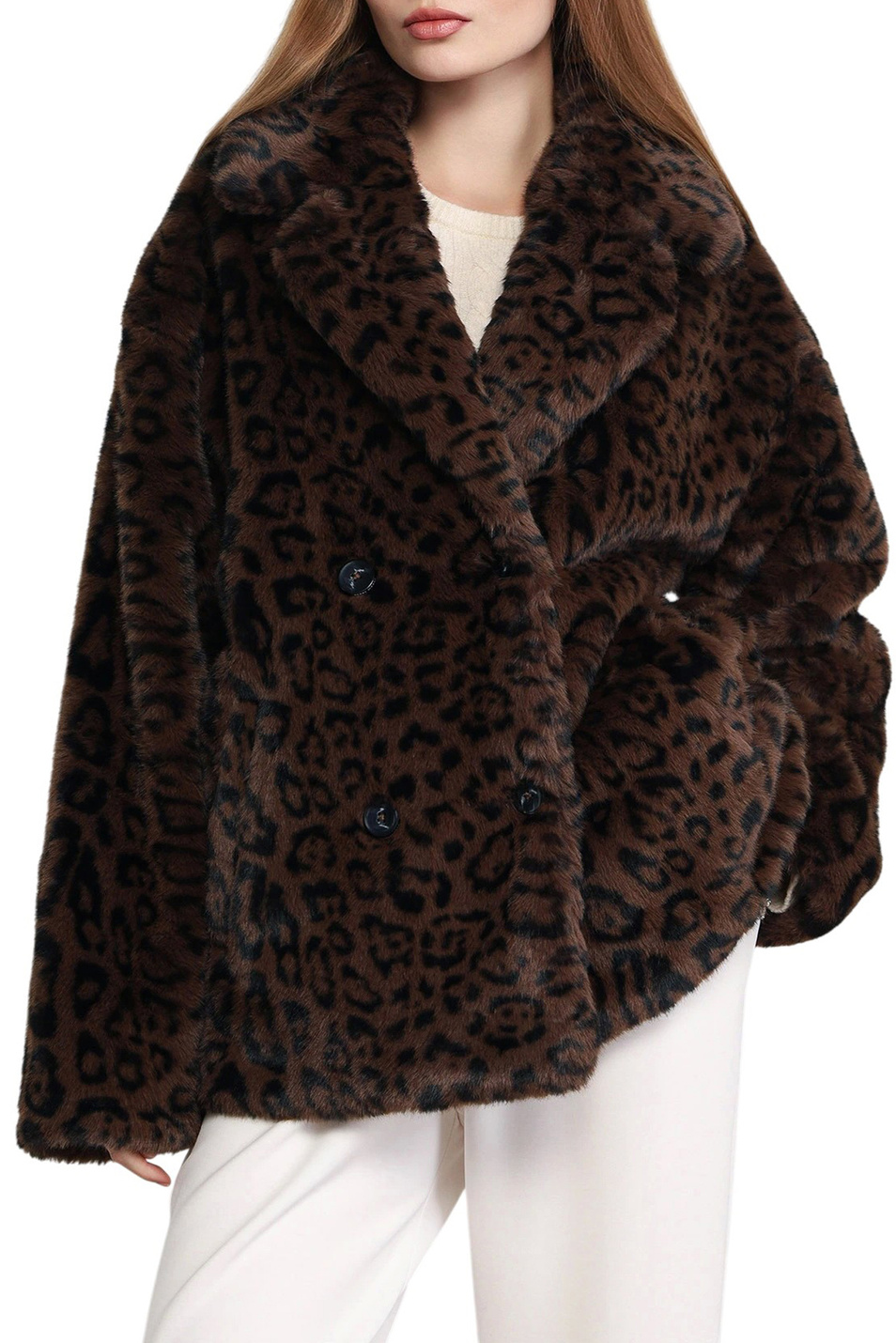 Полушубок с леопардовым принтом|Основной цвет:Коричневый Женский Gerry Weber Полушубок с леопардовым принтом (цвет ), артикул 250069-61046 | Фото 4