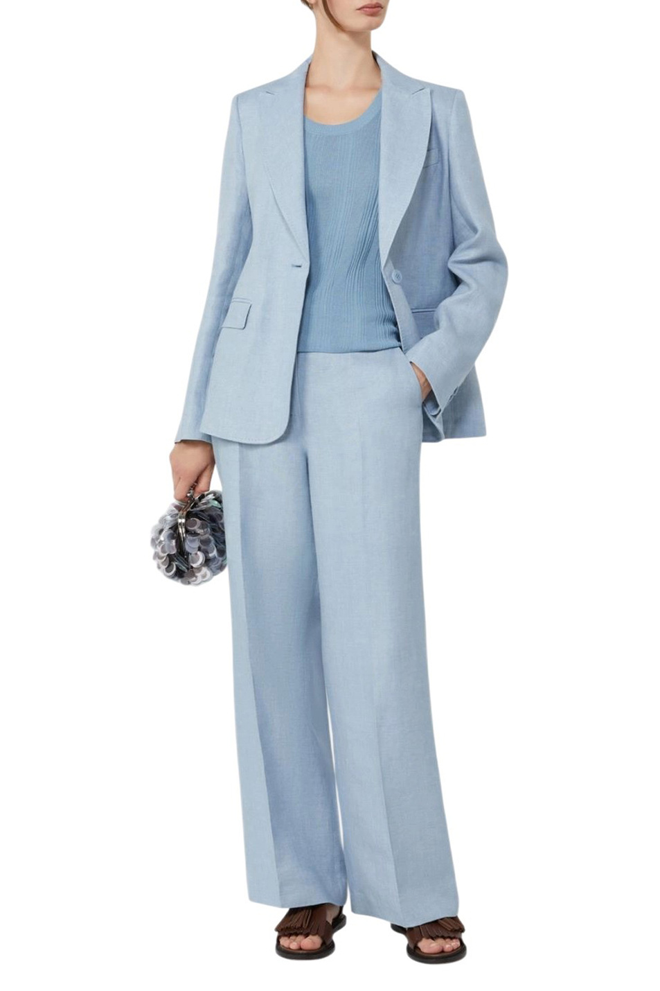 Женский Weekend Max Mara Брюки MALIZIA из льна (цвет ), артикул 2615131112 | Фото 3