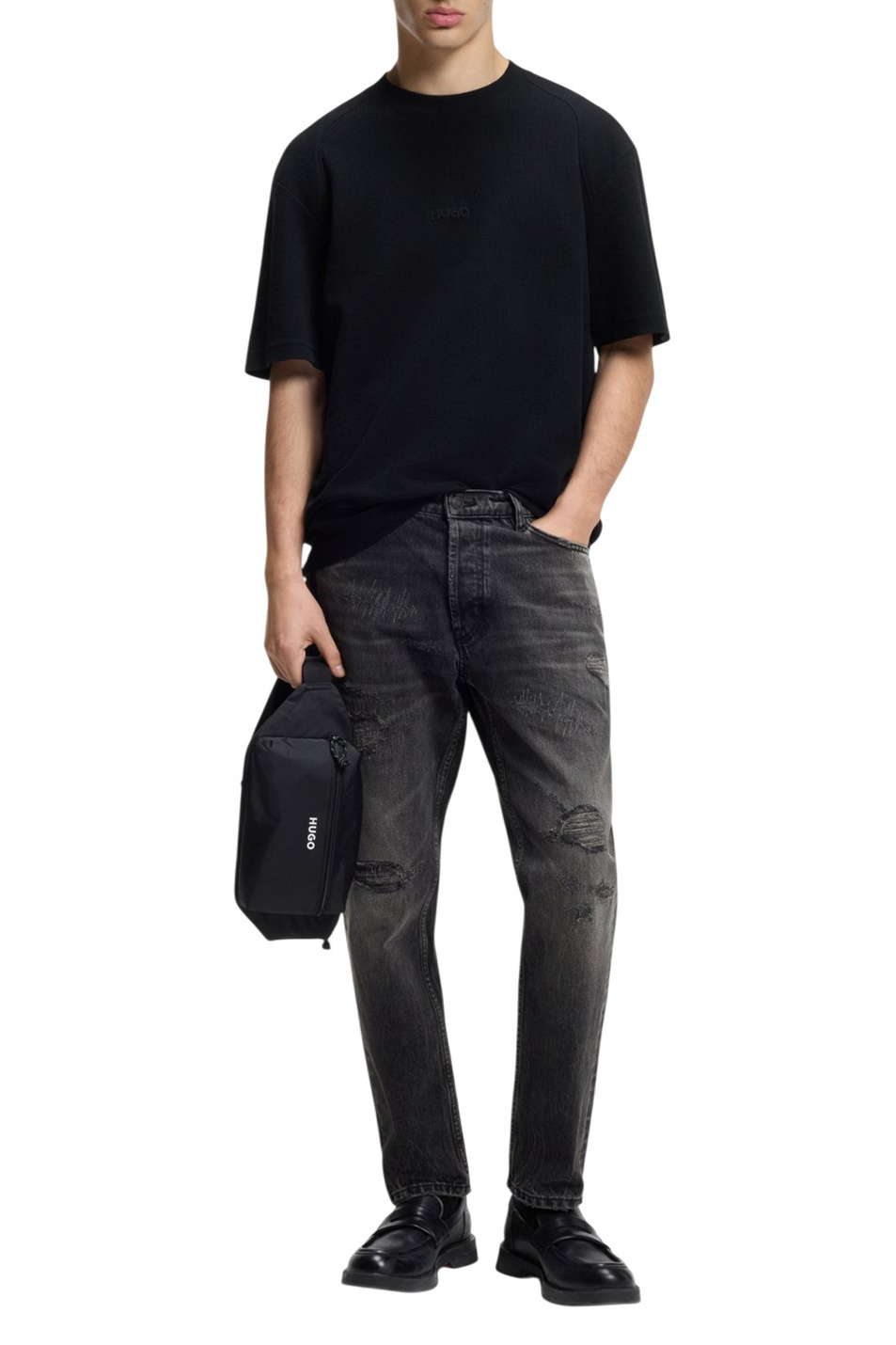 Мужской HUGO Джинсы из хлопка (цвет ), артикул 50554147 | Фото 2