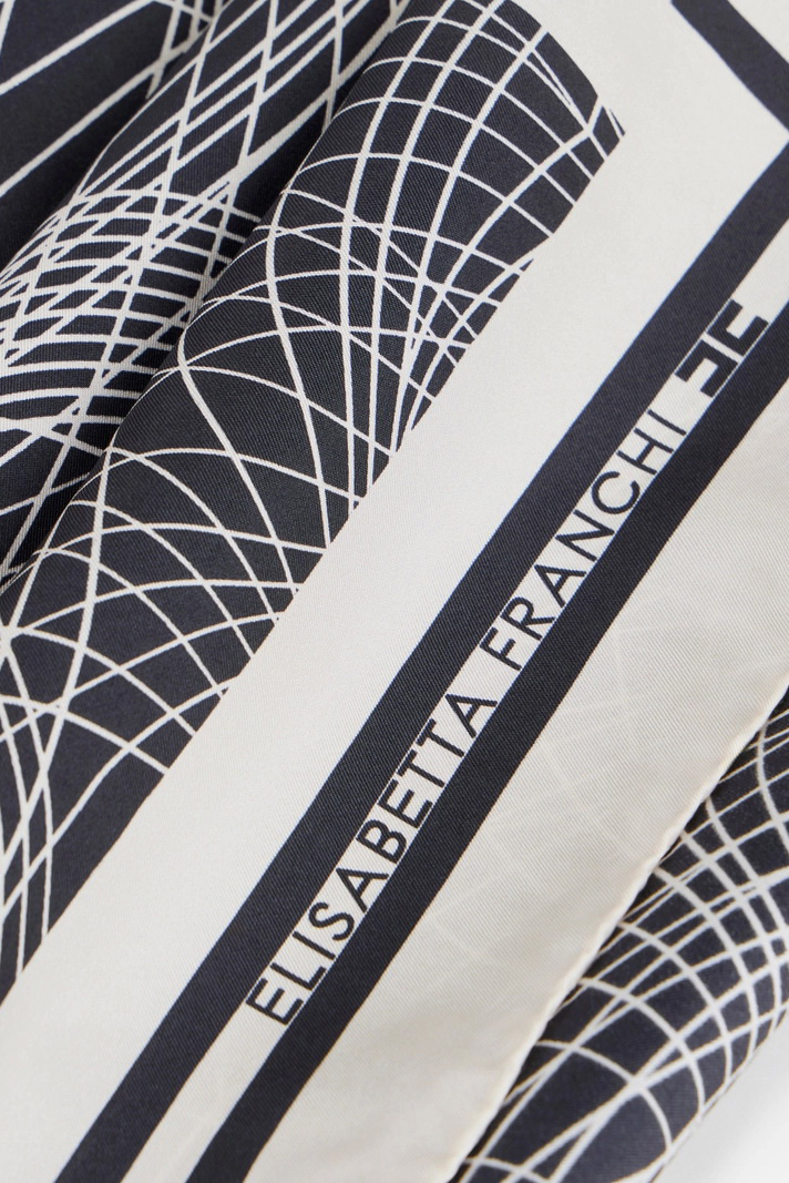 Женский Elisabetta Franchi Шарф из шелка (цвет ), артикул FO17F62E2 | Фото 2