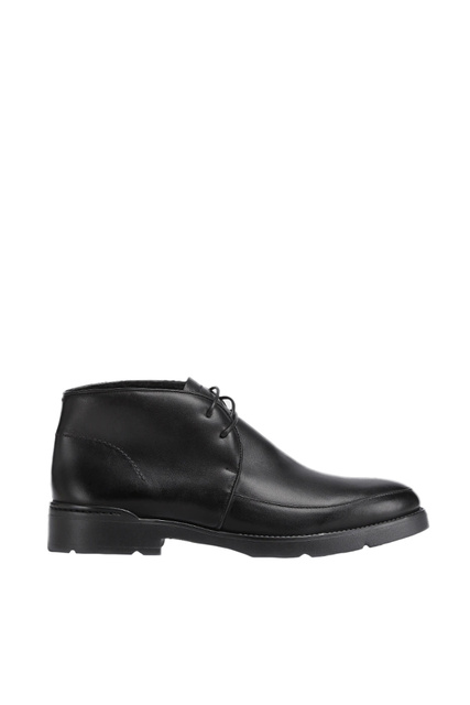 Ботинки из натуральной кожи на шнуровке|Основной цвет:Черный|Артикул:LHMES-A5141Z-NER | Фото 1