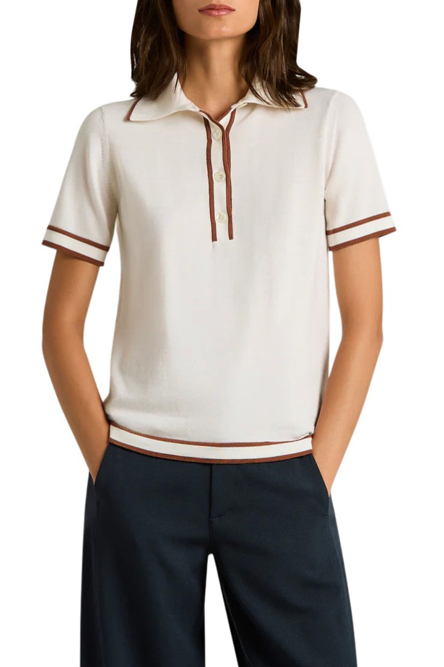 Женский Kiton Поло из натуральной шерсти (цвет ), артикул D617040200K | Фото 3