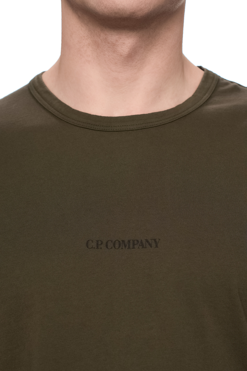 Мужской C.P. Company Футболка из хлопка (цвет хаки), артикул 18CMTS085A005431G | Фото 6