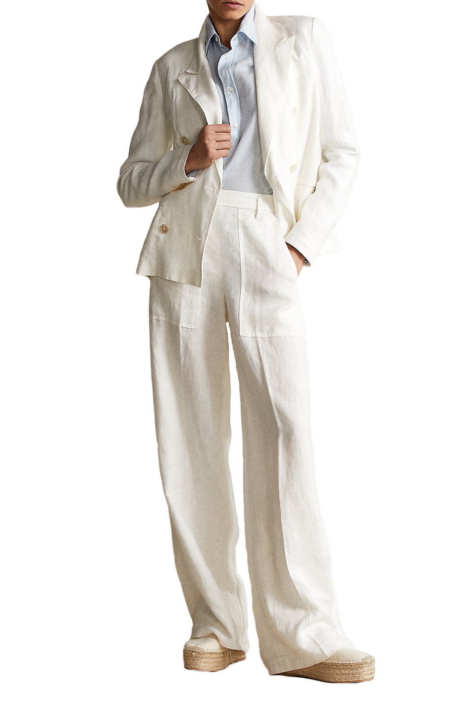 Женский Polo Ralph Lauren Льняной пиджак на пуговицах (цвет ), артикул 211837987001 | Фото 2