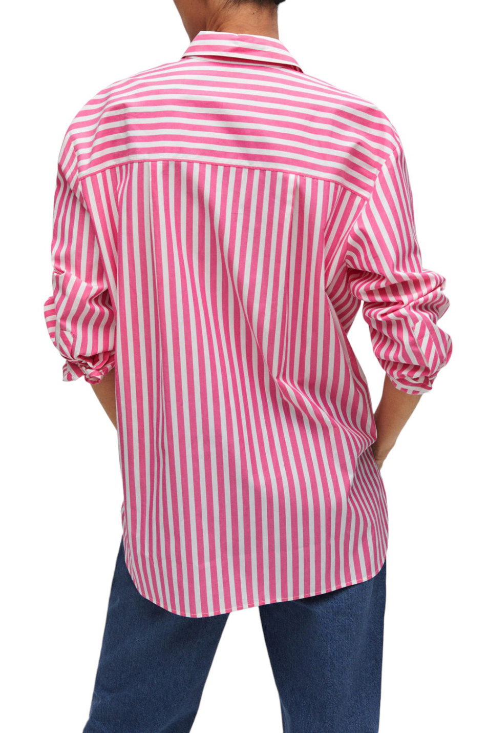 Женский Mango Рубашка JUANES из натурального хлопка в полоску (цвет ), артикул 57013778 | Фото 4