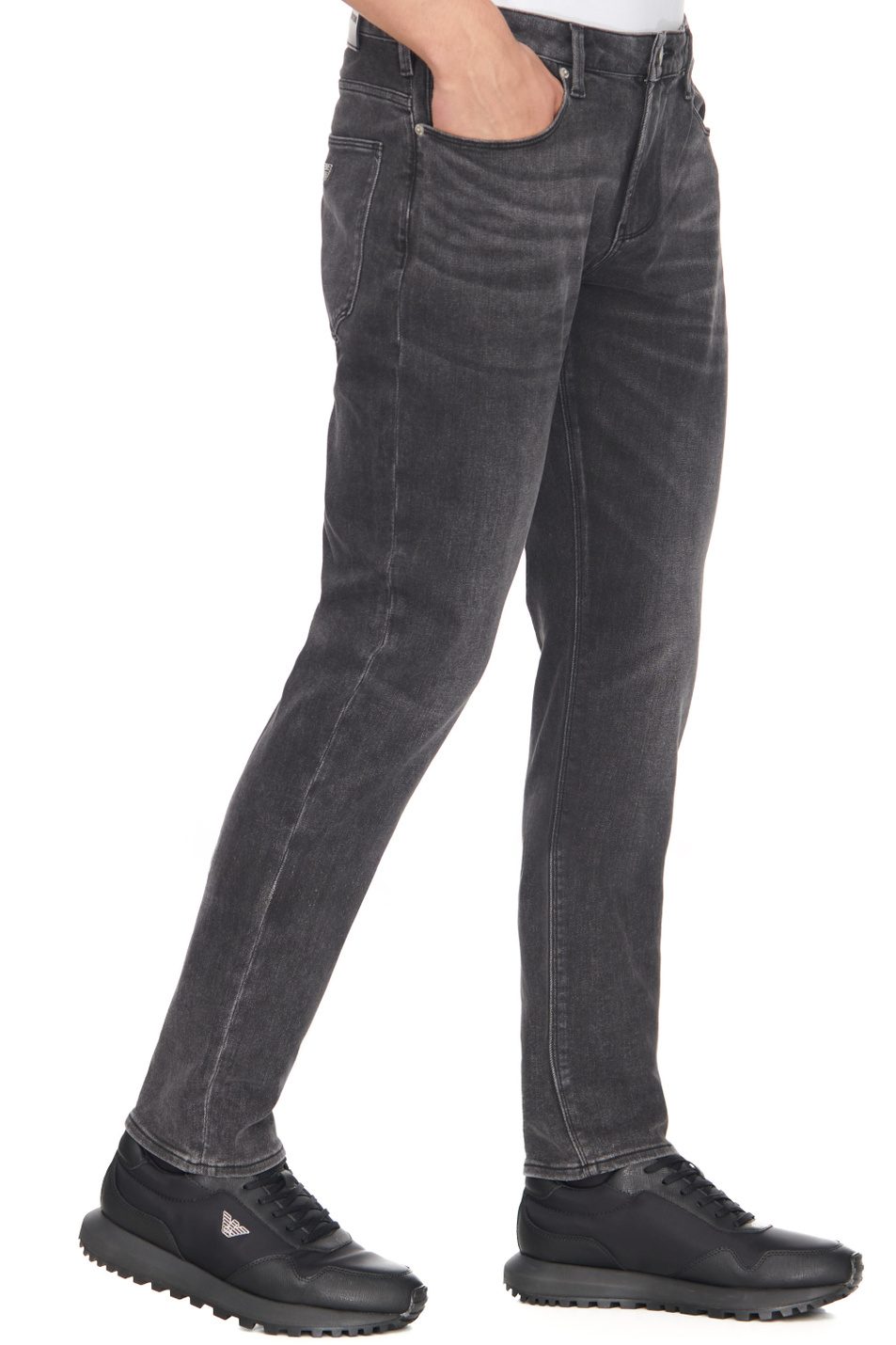 Мужской Emporio Armani Джинсы из смесового хлопка (цвет ), артикул 6R1J06-1DQYZ | Фото 3