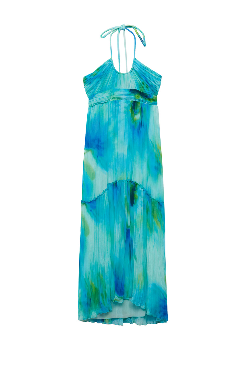 Платье LUCIA с принтом|Основной цвет:Бирюзовый|Артикул:67009256 | Фото 1