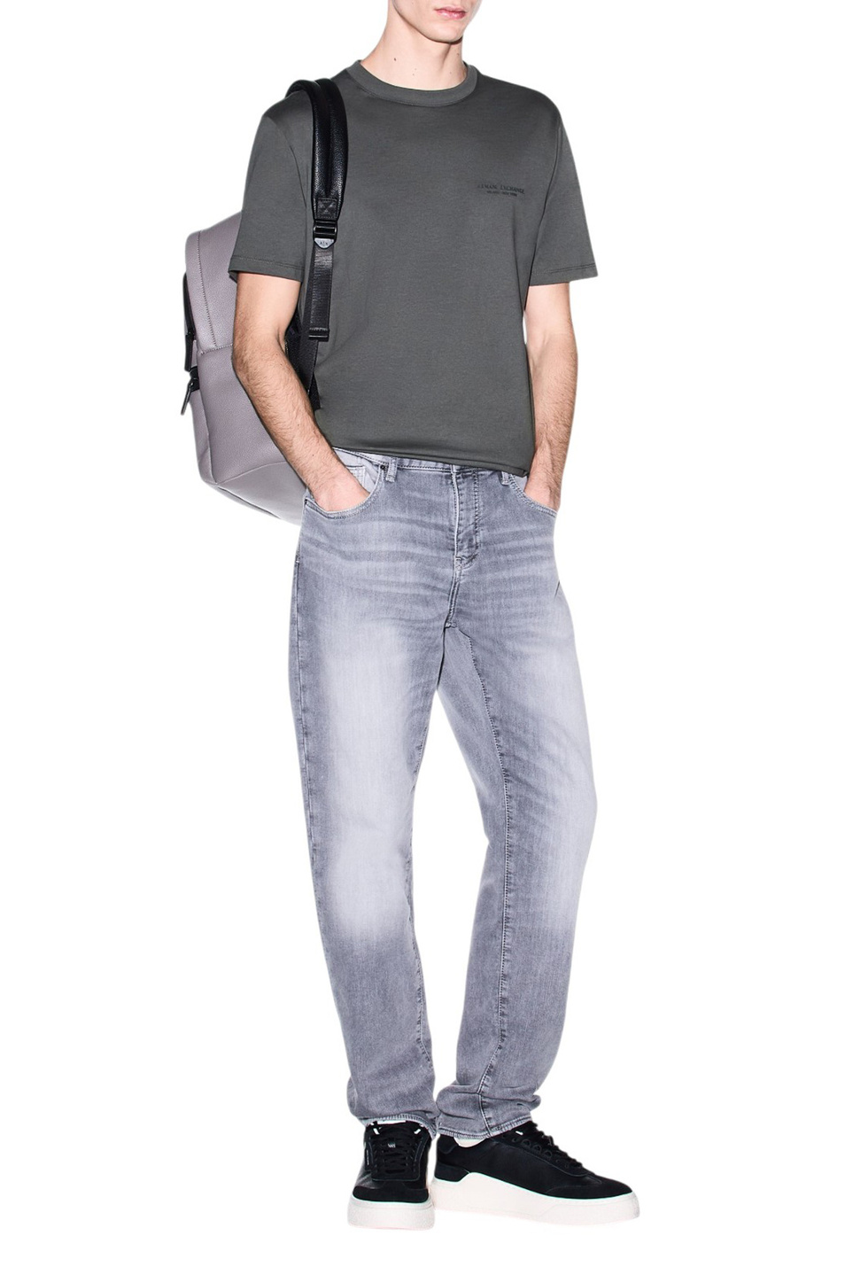 Мужской Armani Exchange Футболка из хлопка (цвет ), артикул XM001281-AF10361 | Фото 2