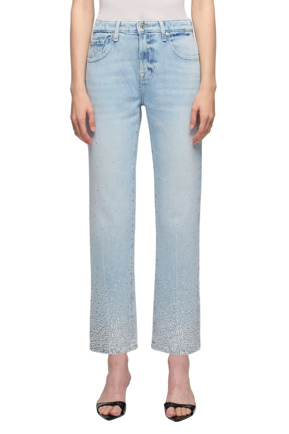 Женский 7 for all Mankind Джинсы со стразами (цвет ), артикул 7UD0CC10 | Фото 3