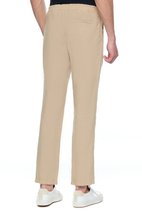 Zegna Льняные брюки с кулиской на поясе (Бежевый цвет), артикул VU160-ZZ393-N05 | Фото 4