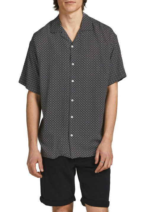 Jack & Jones Рубашка с коротким рукавом из вискозы (Черный цвет), артикул 12188364 | Фото 3