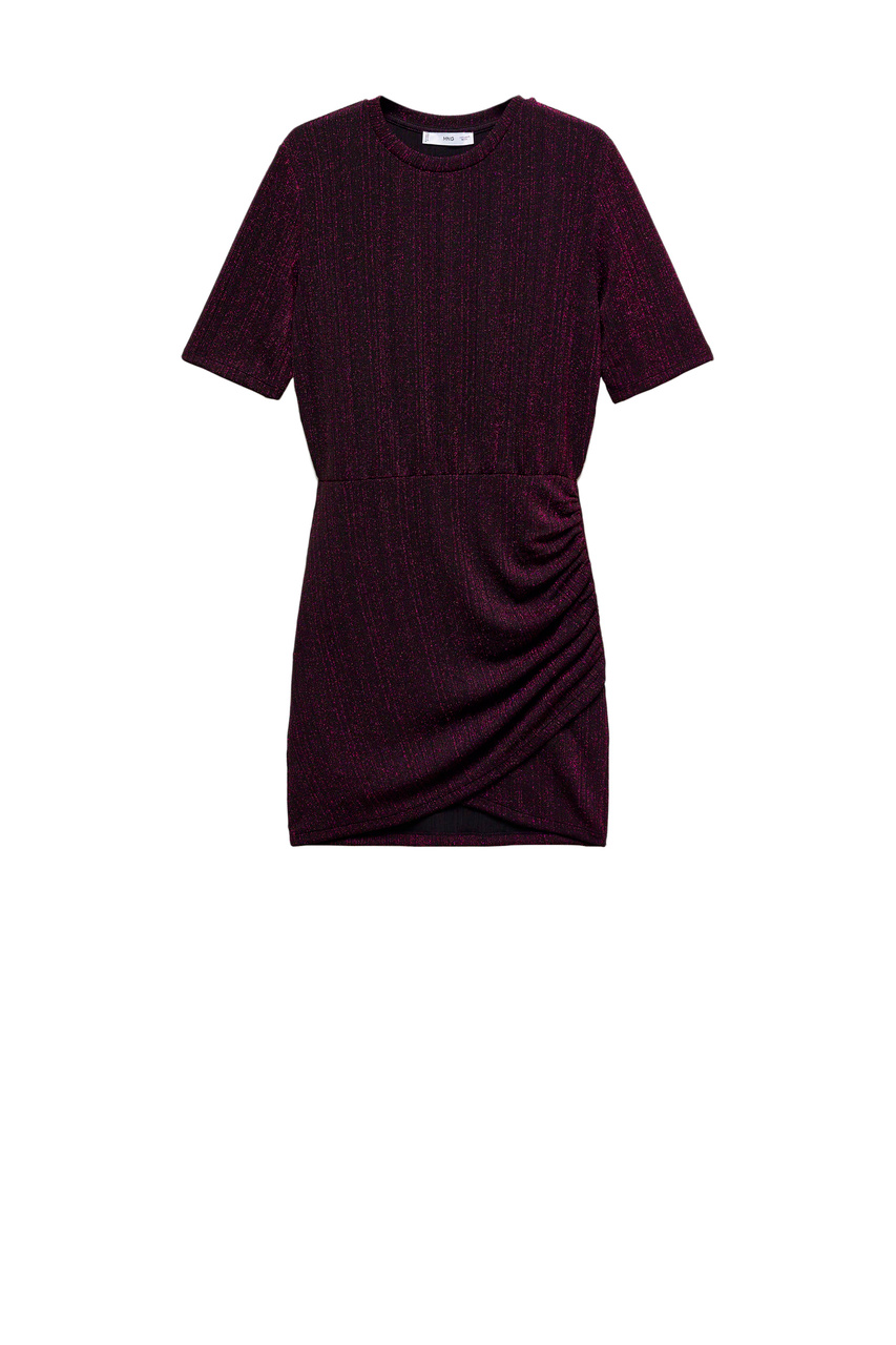Платье трикотажное XLURIN с люрексом|Основной цвет:Фиолетовый|Артикул:57019118 | Фото 1