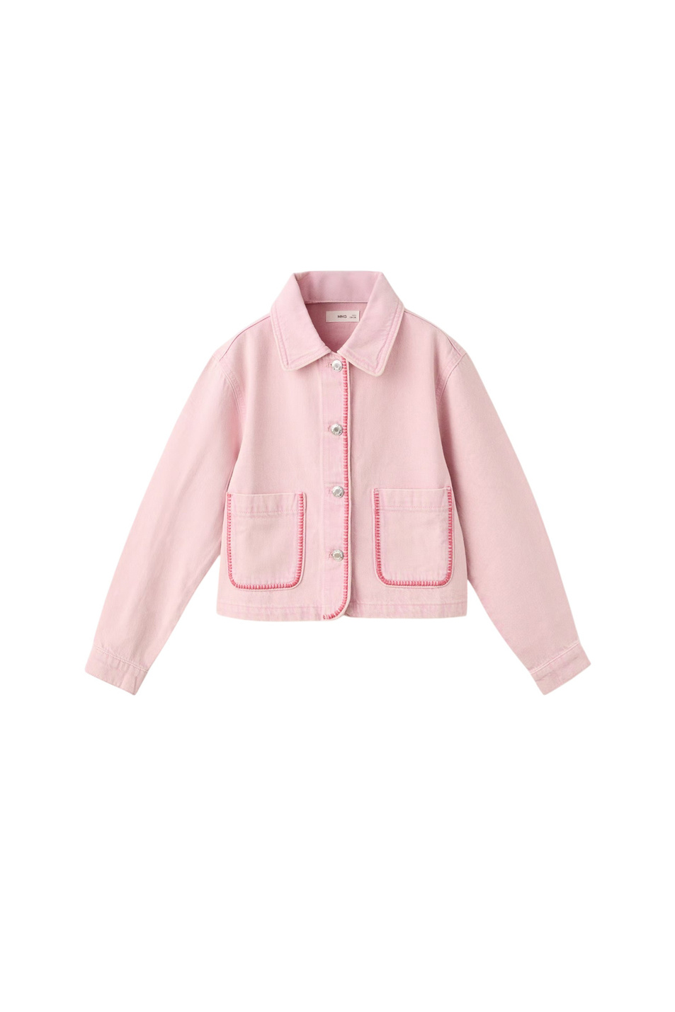Девочкам Mango Kids Куртка джинсовая BETHSET с вышивкой (цвет ), артикул 27036742 | Фото 1
