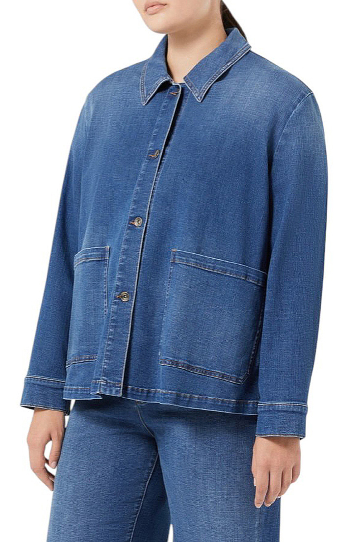 Женский Marina Rinaldi Куртка джинсовая HELLO с накладными карманами (цвет ), артикул 2528046056 | Фото 2