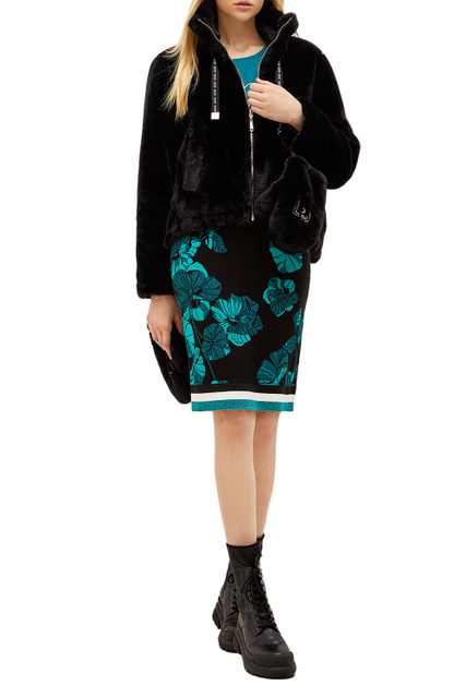 Двусторонняя куртка с варежками в комплекте|Основной цвет:Черный|Артикул:TF2172E0696 | Фото 2