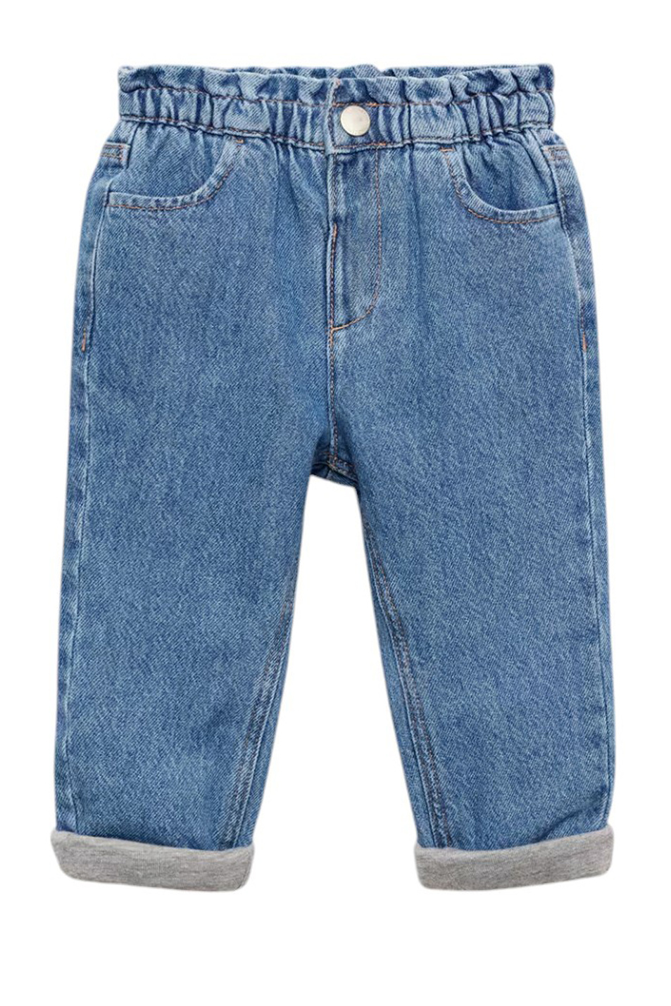 Малышкам девочкам Mango Kids Джинсы LYDIAF из хлопка (цвет ), артикул 77077926 | Фото 1