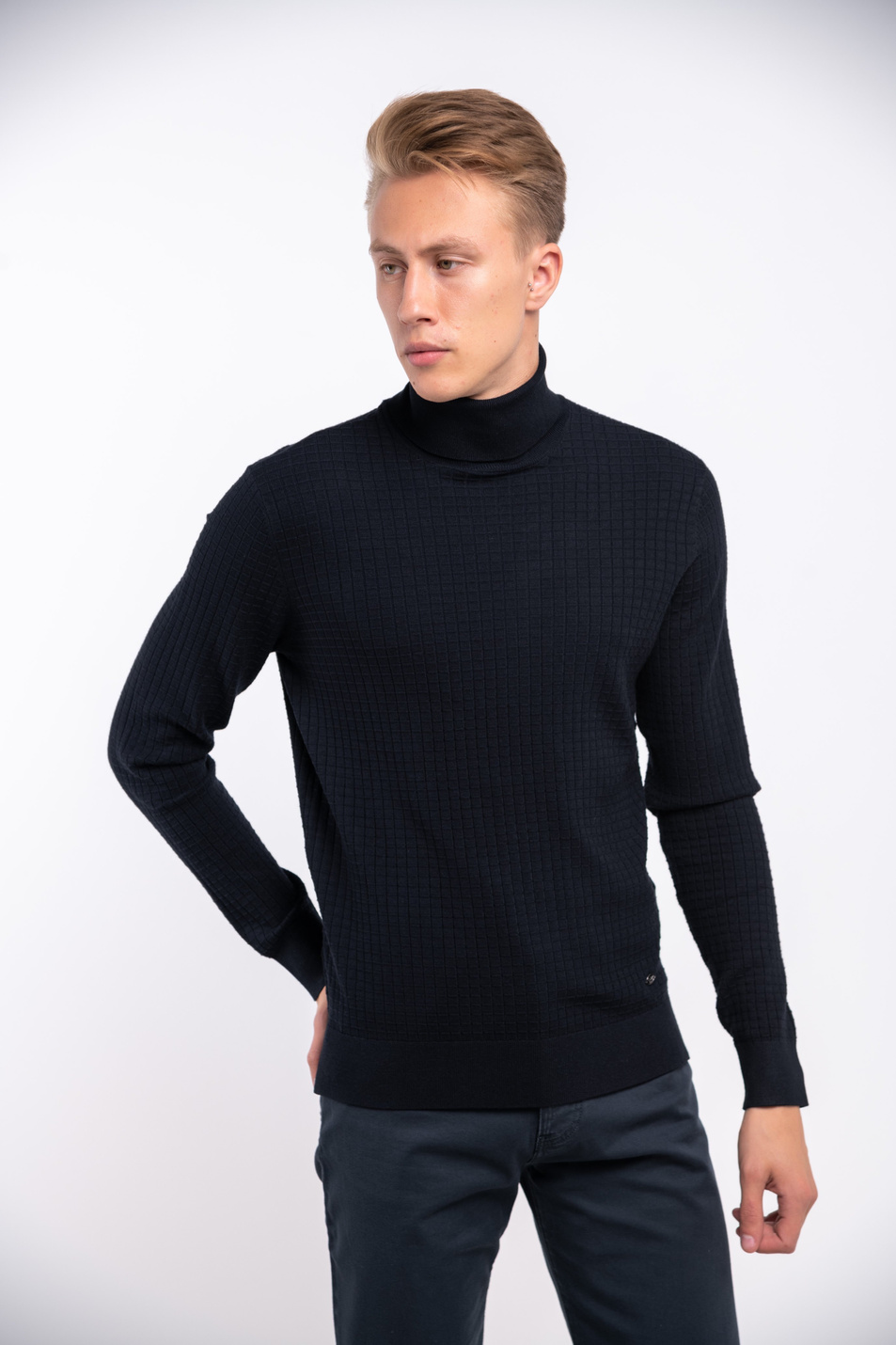 Мужской Emporio Armani Водолазка из смесовой вискозы (цвет ), артикул 6H1MX4-1MIRZ | Фото 4