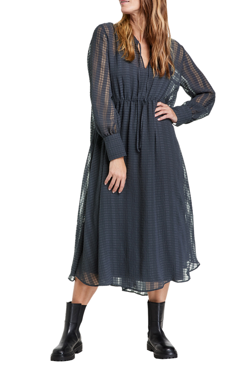 Женский Gerry Weber Многослойное платье с прозрачными рукавами (цвет ), артикул 880023-31428 | Фото 3