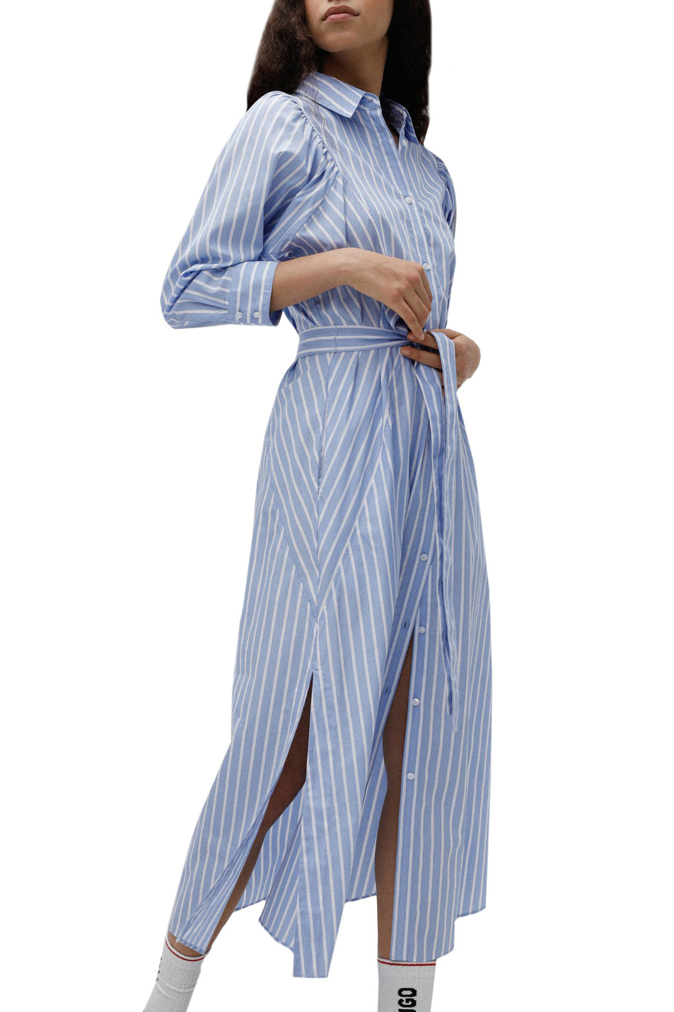 Женский HUGO Платье-рубашка в полоску с поясом (цвет ), артикул 50467569 | Фото 3