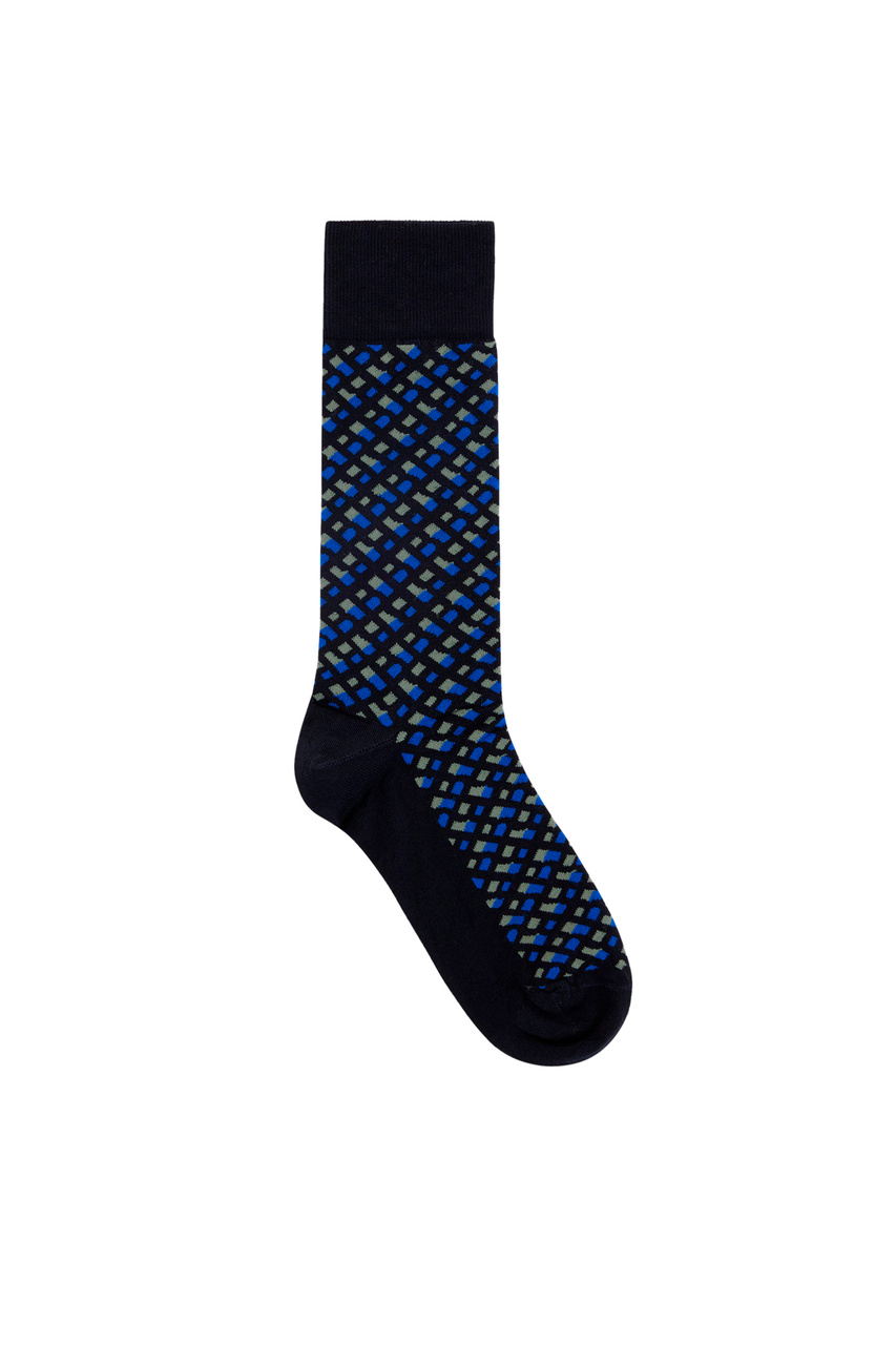 Носки с монограммой|Основной цвет:Синий|Артикул:50469339 | Фото 1